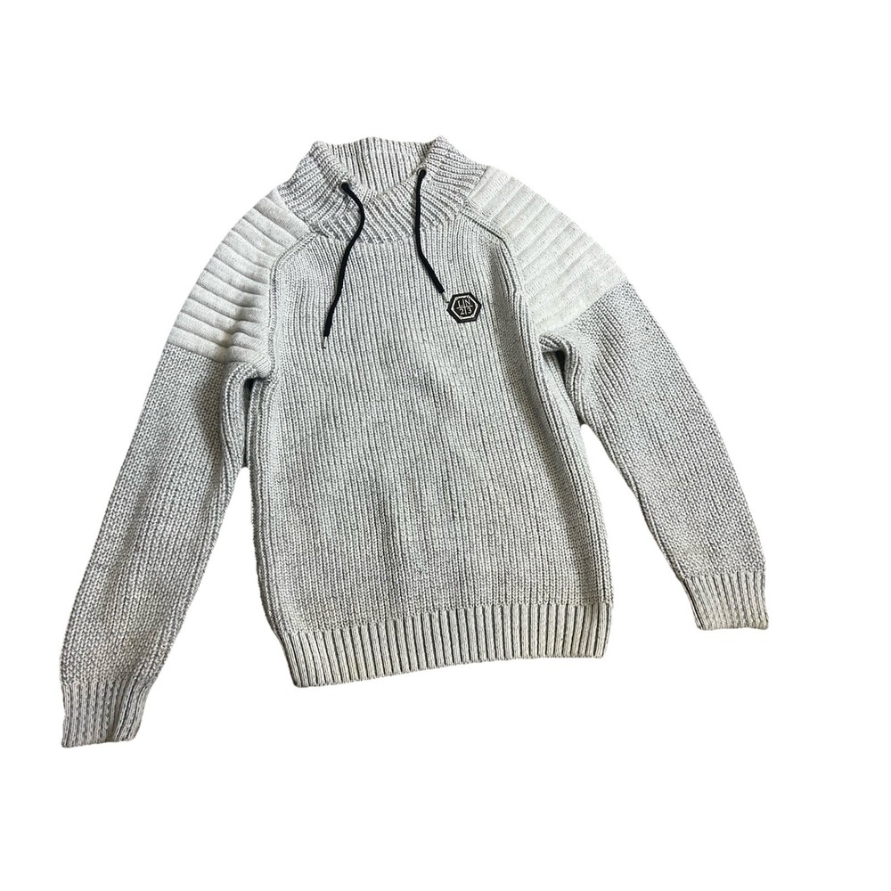 Leif‎ Nelson Knitted Pullover Slim Fit Sweatshirt Sweater Shawl Collar Size XL